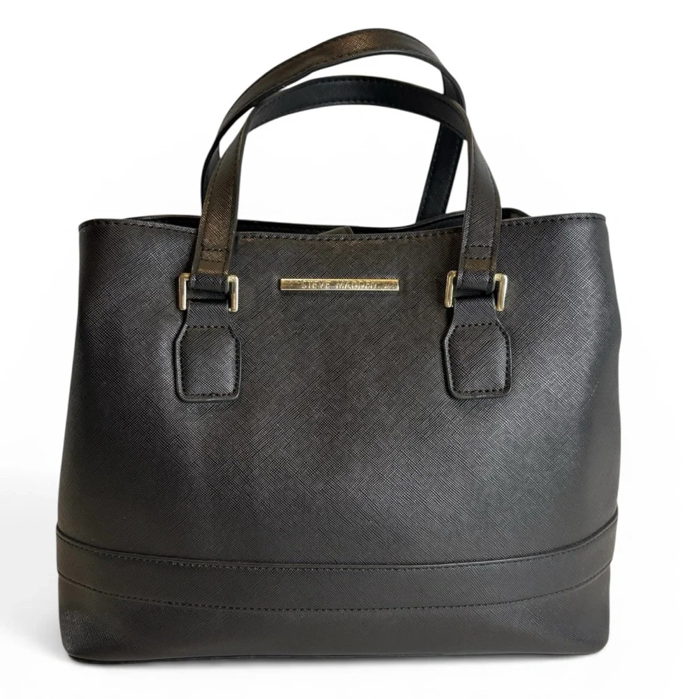 Steve Madden Black Shoulder Bag with Removable Strap - Picture 2 of 8